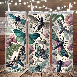 Butterflies and Moths Stainless Steel Tumbler